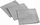 Peceta tavoline Cotton Box Charline, set 3 copë, 40 x 40 cm, gri