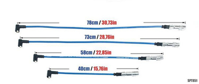 Kabllo ndezjeje PowerTEC Sport, për AUDI A3 A6 SEAT Leon VW Golf 1.6 2.0L, të kuqe