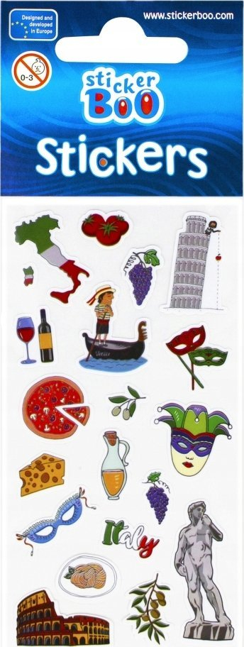 Ngjitëse Sticker Boo Europe 489559, motive evropiane, shumëngjyrëshe