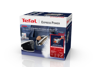 Gjenerator avulli Tefal Express Power, rezervuar i madh uji, funksion avulli vertikal, i bardhë
