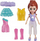 Set lodrash Mattel Polly Pocket Fashion Pack, 6 kukulla, me aksesorë, shumëngjyrësh