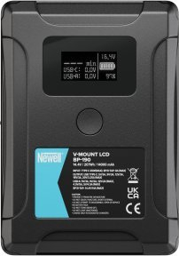 Bateri V-Mount Newell BP-190, 14000 mAh, me ekran LCD, e zezë