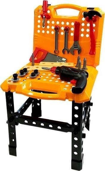 Set lodrash me vegla pune LeanToys Large Handyman, valixhe palos, shumëngjyrësh