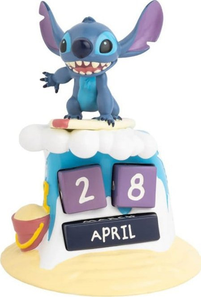Декоративен календар Disney Stitch Surfer 3D, вечен, 11.7 x 15.5 x 11.7 cm, повеќебоен