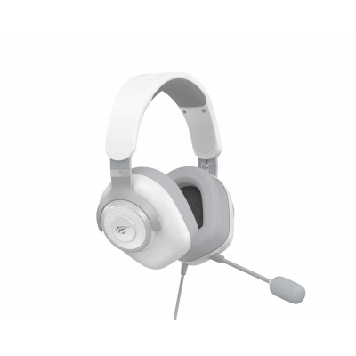 Kufje gaming Havit H2230D, me mikrofon, me kabllo, të bardha gri