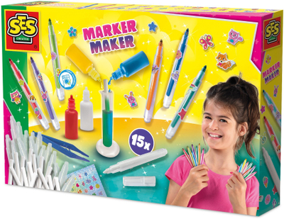 Set krijimi markerësh Marker Maker, 15 copë, për fëmijë, shumëngjyrësh
