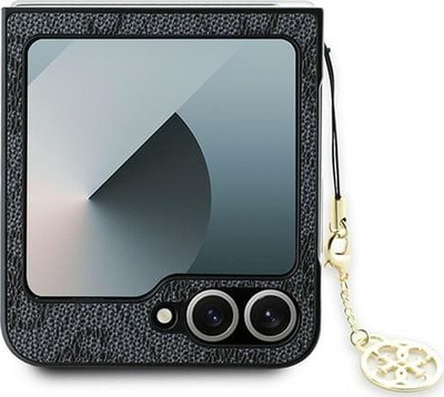 Maskë telefoni Guess 4G Charm për Samsung Galaxy Z Flip 6, me varëse zbukuruese, e zezë
