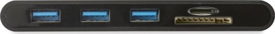 Adaptues multiport USB C StarTech.com, HDMI 4K, VGA 1080p, 3x USB 3.0, PD 100W, gri
