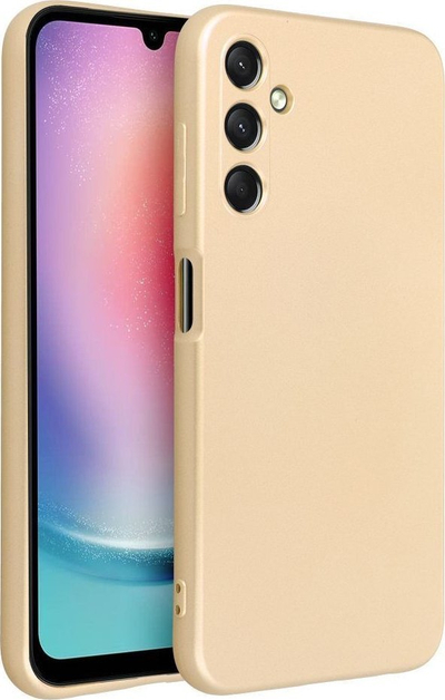 Klloçkë Metallic Case për Samsung Galaxy A25 5G, TPU, efekt metalik, e artë