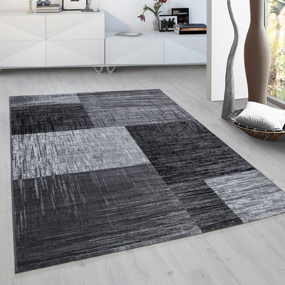 Tapet Ayyildiz Rug Wheelaburne, polipropilen, stil patchwork, gri me të zezë