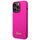 Kapak telefoni Guess për iPhone 14 Pro Max, silikon, logo metal, fuksia