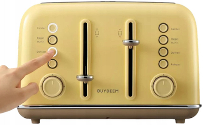 Toaster Mellow Yellow, 4 feta, 7 shkallë pjekje, i verdhë