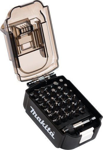 Set bitash Makita, 31 copa, mbajtës magnetik 60mm, lloj-lloj bitash për vida