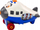 Lodër aeroplan DIY për fëmijë, 32cm, i kaltër