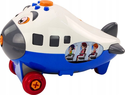 Lodër aeroplan DIY për fëmijë, 32cm, i kaltër