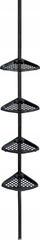 Raft dushi këndor teleskopik WENKO, metal, lartësi 85-250 cm, i zi