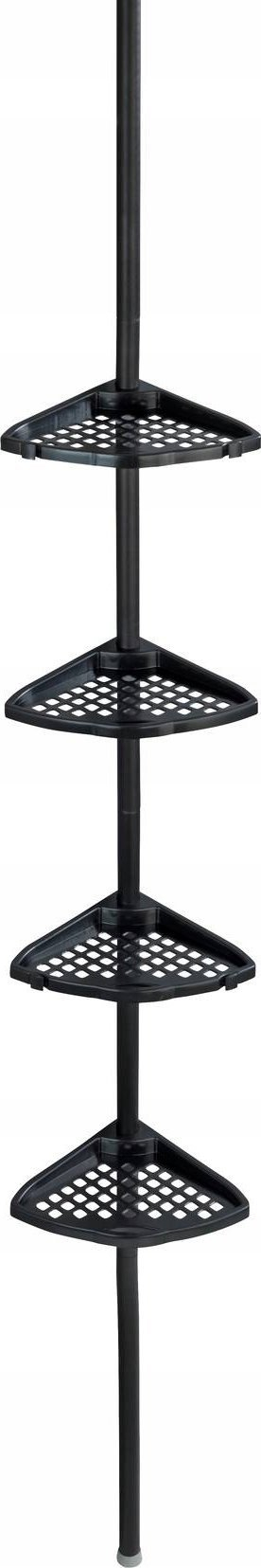 Raft dushi këndor teleskopik WENKO, metal, lartësi 85-250 cm, i zi