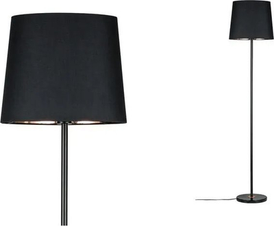 Lampë dyshemeje Paulmann Neordic Enja, me 1 llambë, stil skandinav, e zezë