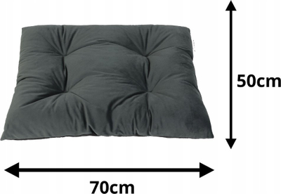 Jastëk kadife për qen Soft Velvet, 50x70cm, ngjyrë grafit