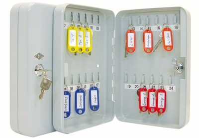 Kasafortë çelësash Wedo 102 52437X, kapacitet 24 çelësa, metalike, gri