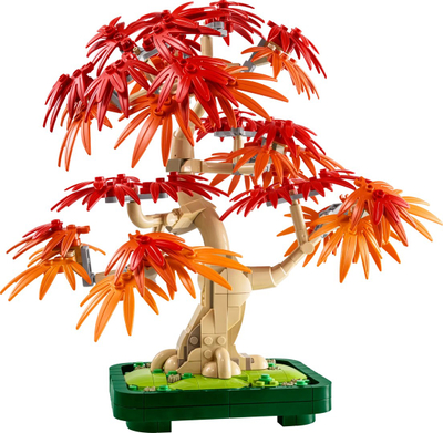 Set LEGO Botanicals Bonsai Japanese Red Maple 10348, model dekorativ, shumëngjyrëshe