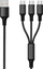 Kабел USB 2GO 797156, USB B во 3x USB C, 1.5m, црна