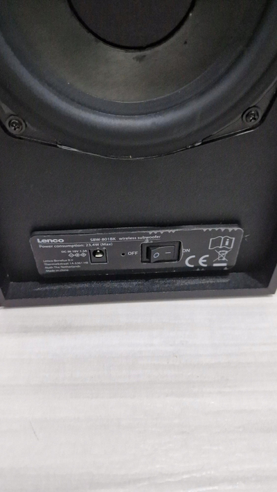 Soundbar Lenco SBW-801BK, Bluetooth, me subwoofer wireless, i zi