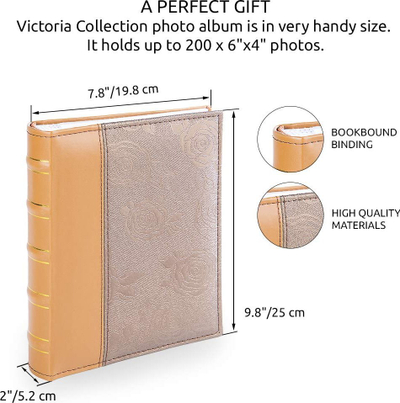 Album fotografish Victoria Collection B, 10x15cm, 200 xhepa, Rose Gold, set me 2 copa
