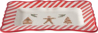 Pjatë dekorative Boltze Home Ginger, 25 x 25 x 3.5 cm, shumëngjyrëshe