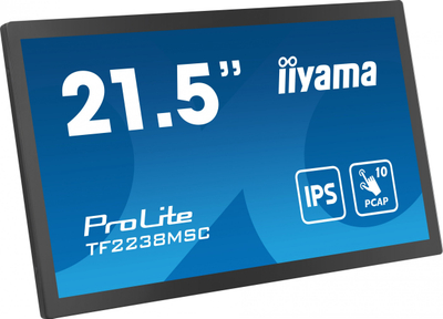 Монитор на допир iiyama ProLite TF2238MSC-B1, 22\", IPS, Full HD, црн
