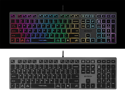 Tastierë A4Tech FSTYLER FX60H, me kabllo, me drita LED, e zezë