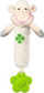 Lodër me zile dhe unazë për kafshim BabyOno Sweet Lambie, për beba, shumëngjyrëshe