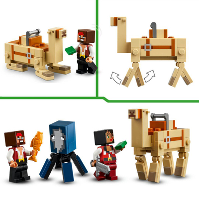 Lodër ndërtime LEGO Minecraft 21259 Pirate Ship Voyage, set piratësh, 8 vjeç, shumëngjyrëshe