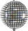 Balonë folie disco, 40 cm, holografike, shumëngjyrëshe