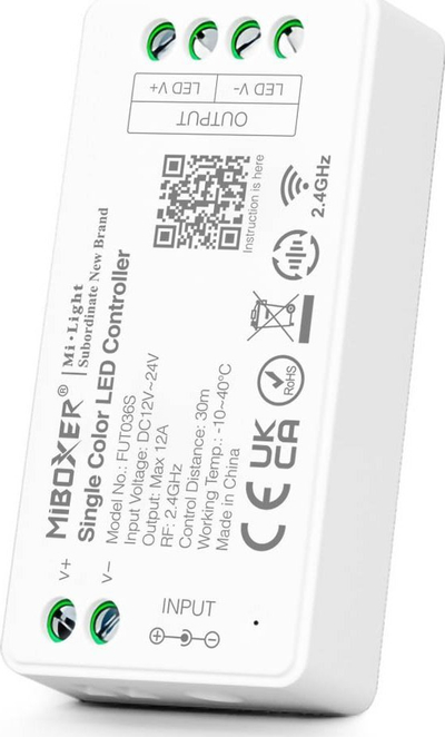 Kontrollor zone për shirit LED MiLight FUT036S, mono, 12–24V