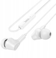 Kufje me kabllo Hoco M102, in ear, jack 3.5mm, me mikrofon, të bardha