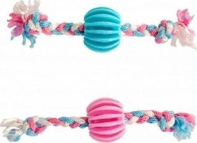 Lodër për qen Duvo+ Pastel Ball Rope, TPR, 30cm, shumëngjyrëshe
