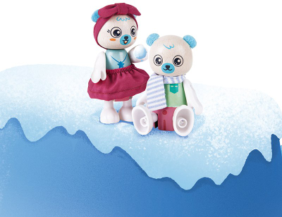 Set lodrash Hape Polar Bear Family, familje arinjsh polarë, për fëmijë 3+