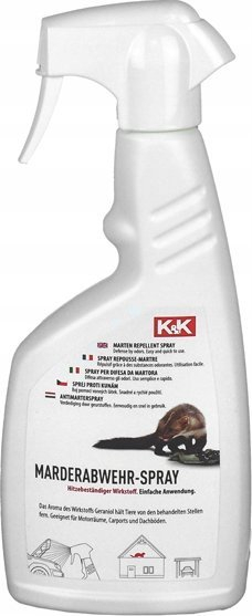 Spray kundra kunadhave K&amp;K Marten Repellent, 500 ml, për makina dhe bodrume