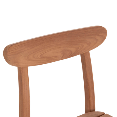 Karrige e jashtme HomeMarkt Robbie HM18115, dru teak, 48x51x82cm, ngjyrë natyrale