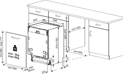 Enëlarëse e integruar Beko BDIN38521Q, 60cm, 15 sete, inox
