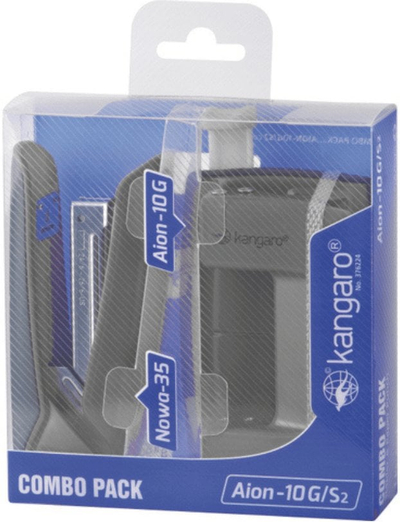 Set zyre Kangaro Aion 10G dhe Nowa 35, shpues letre, stapler, gri