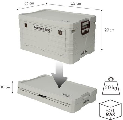 Organizues bagazhi Camping Picnic Box, 50L, i palosshëm, plastik