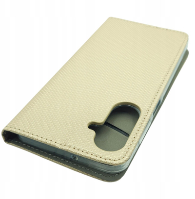 Këllëf telefoni OEM Smart Case Book për Samsung A17, me magnet, me këmbë, ngjyrë ari
