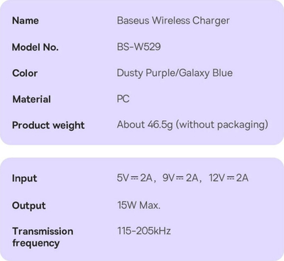 Karikues wireless magnetik Baseus, 15W, Qi Qi2, i bardhë