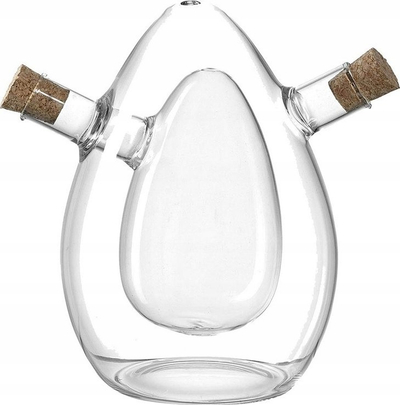 Shishe vaj dhe uthull LEONARDO Cucina 2 në 1, 15.7 cm, qelq transparent