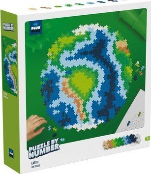 Set ndërtimi Plus Plus By Number Earth, 800 copë, shumëngjyrësh