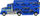 Set lodrash Mega Creative Truck Transporter Police, kamion policie me dy kate, aksesorë dhe makina të vogla, blu