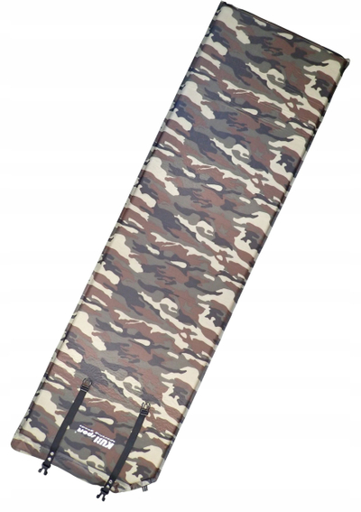 Dyshek vetëfryrës për kamping KUBISPORT Tourist Light, 186x53 cm, 2.5 cm trashësi, kamuflazh kaki