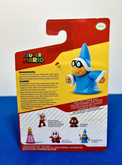 Figurë lodër Super Mario Magikoopa Kamek, 2.5\", 6 cm, blu